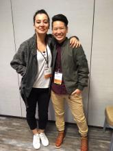 Graduate Students Mediha Sorma and Jey Saung at NWSA