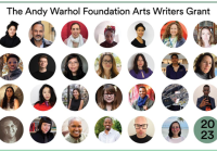 Compilation of headshots of 2023 winners of The Andy Warhol Foundation Arts Writers Grant