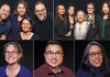 On left, grid outline of photos of 2023 teaching award recipients. On right, purple background; in large white print: "Meet the 2023 teachers of the Year;" in small white print: "By Jon Marmor | Photos by UW Photography | June 2023 Issue"