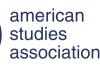 American Studies Association logo, a blue circle with two small caps letter a with a swirly s in the middle